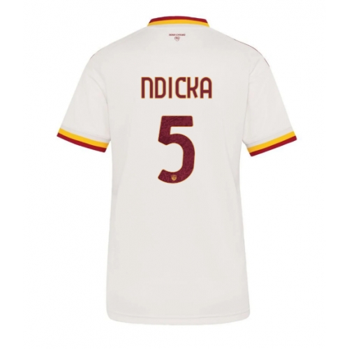 AS Roma Evan Ndicka #5 Maglia Gara Trasferta Repliche 2026-27 Donna Maniche Corte AS Roma Evan Ndicka #5 Maglia Gara Trasferta Repliche 2026-27 Donna Maniche Corte